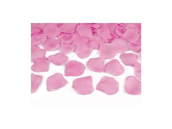 Konfettirør med pink rosenblade, 60 cm