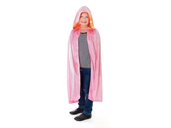 Lyserød velour kappe