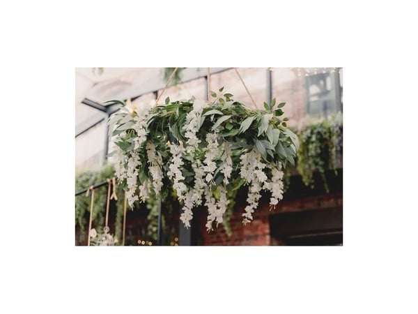Hvid wisteria blomster guirlande