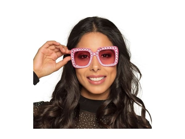 Hot pink bling bling-glasögon