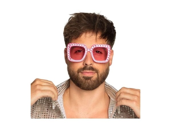 Hot pink bling bling-glasögon