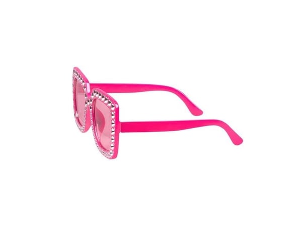 Hot pink bling bling-glasögon