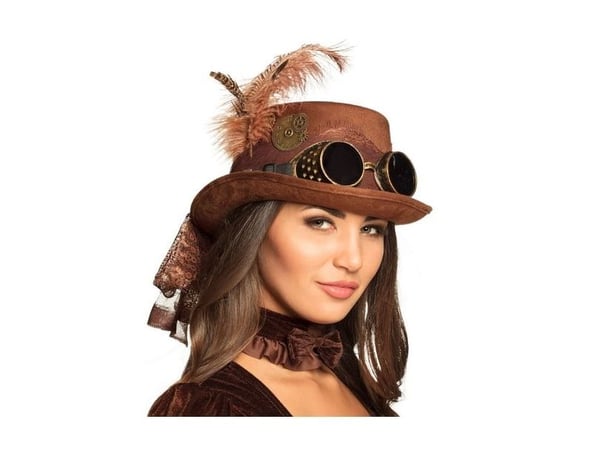 Steampunk-hatt med glasögon