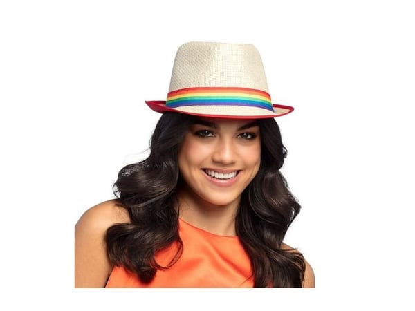 Fedora-hatt regnbåge