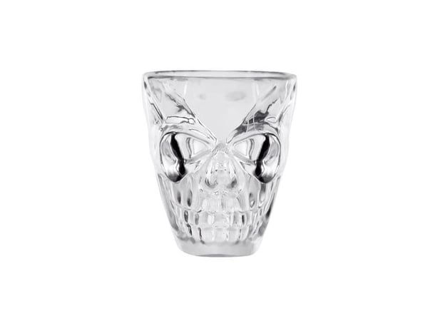 Shotglas med dödskalle, 4 st.