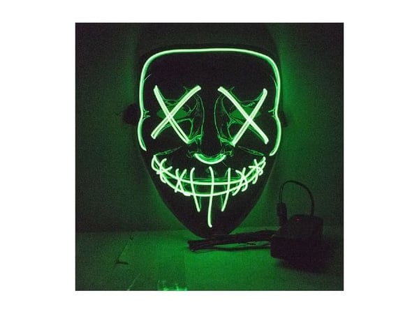 The Purge LED maske med grønt lys