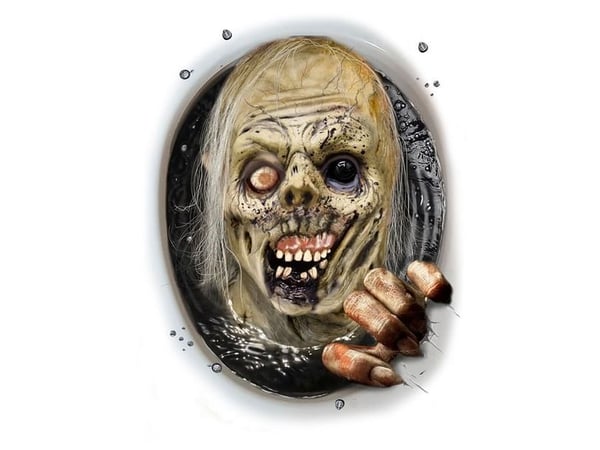 Zombie toalettdekoration