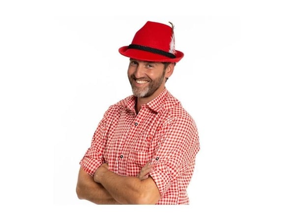 Röd Bayern-hatt