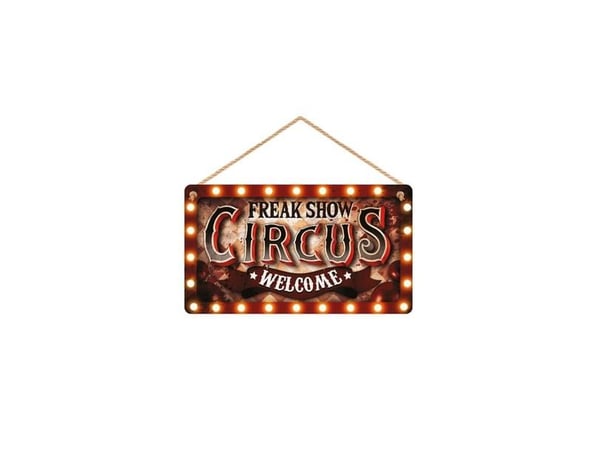 Circus skilt i træ