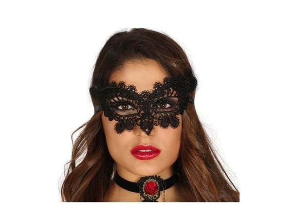 Sort blonde halvmaske
