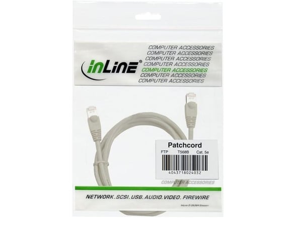 InLine 72505L, 5 m, Cat5e, F/UTP (FTP), RJ-45, RJ-45, Grå