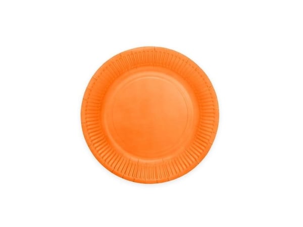 Orange paptallerkner, 18cm 20 stk