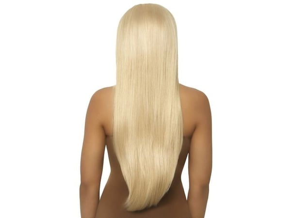 FestFarver: Blond lång peruk