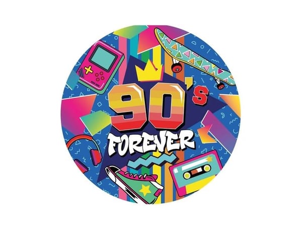 90-talls Forever plastskål