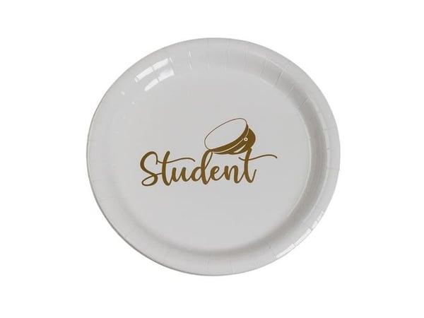 Studentpapptallrikar, 23 cm