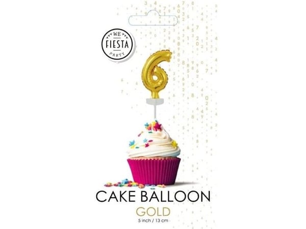 Kage folieballon 6 guld