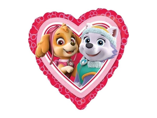 Folieballong Standard - Paw Patrol hjärta (3430201)
