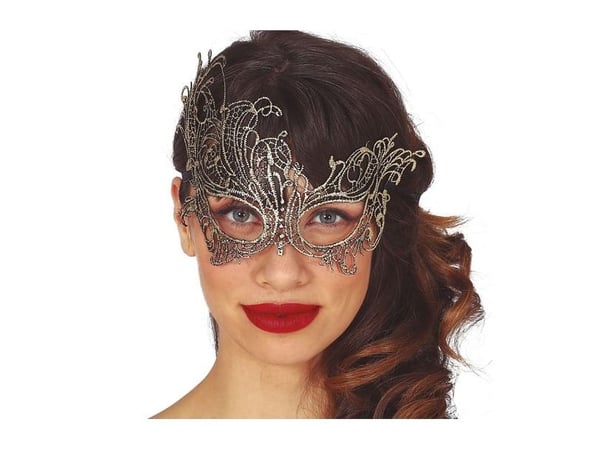 Guld filigree halvmaske