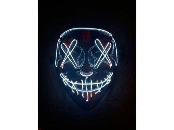 The Purge LED maske med hvidt lys