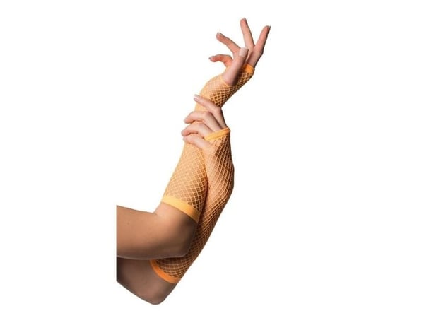 Neonorange fingerløse nethandsker