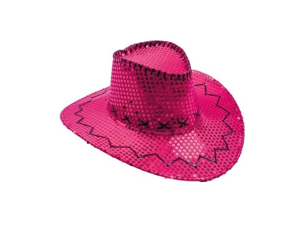 Hot pink paillet cowboyhat