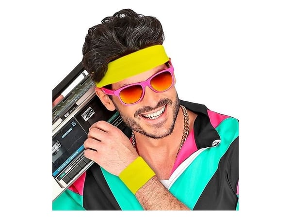 Neon gula svettband