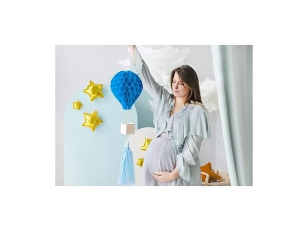 Blå ballong pappersväv