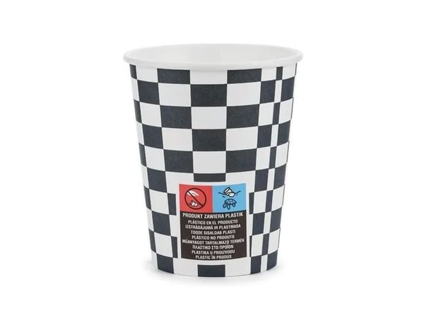 Målflag papkrus, 6 stk