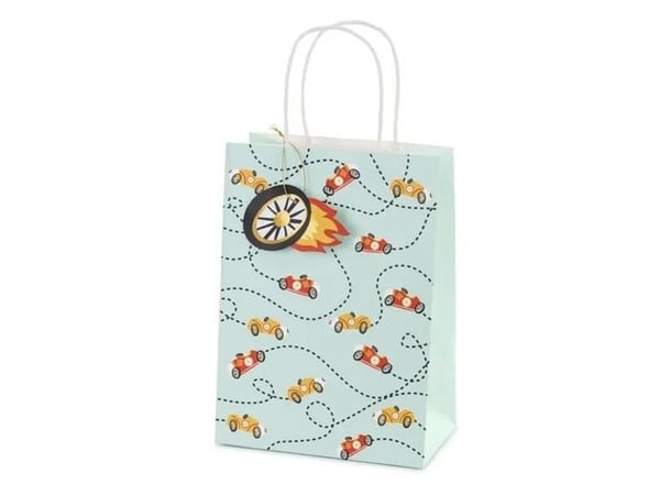 PartyDeco TNP31, Gavepapirbag, Flerfarget, Mønster, Temafest, Hvit, Inne/Ute