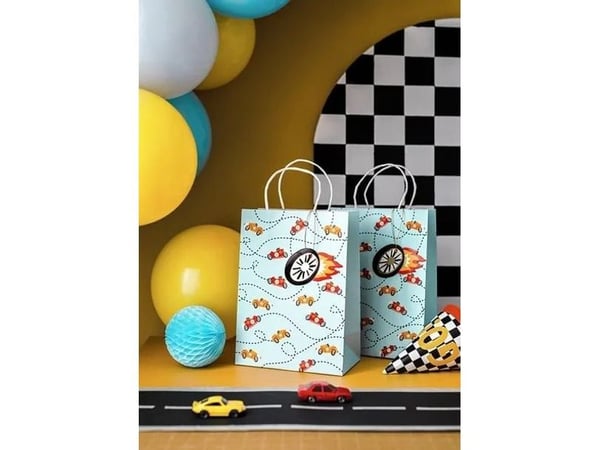 PartyDeco TNP31, Gavepapirbag, Flerfarget, Mønster, Temafest, Hvit, Inne/Ute