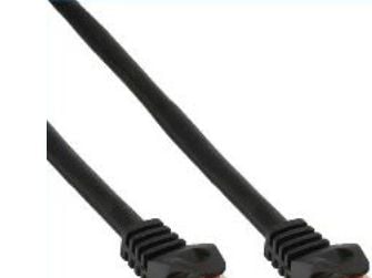InLine 76103S, 3 m, Cat6, S/FTP (S-STP), RJ-45, RJ-45, Svart