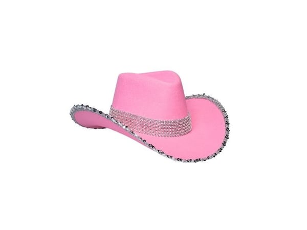 Pink Cowboyhat med pailletter