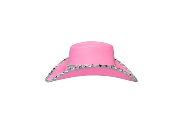 Pink Cowboyhat med pailletter
