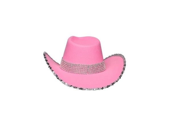 Pink Cowboyhat med pailletter