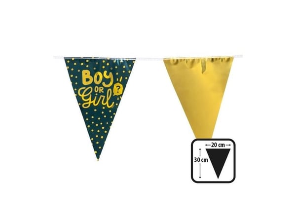 Gender reveal - Boy or Girl vimpelgirlang, 6 m
