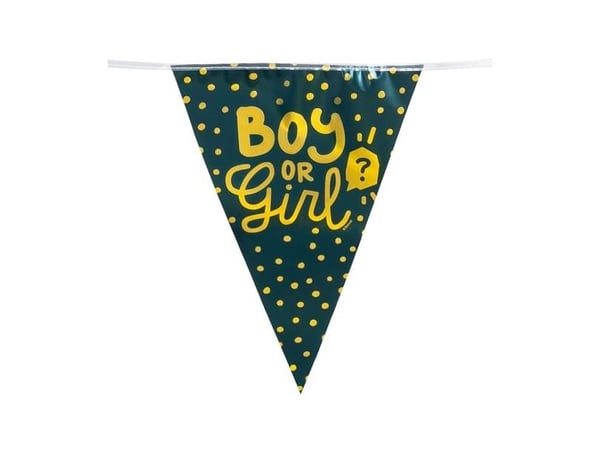 Gender reveal - Boy or Girl vimpelgirlang, 6 m