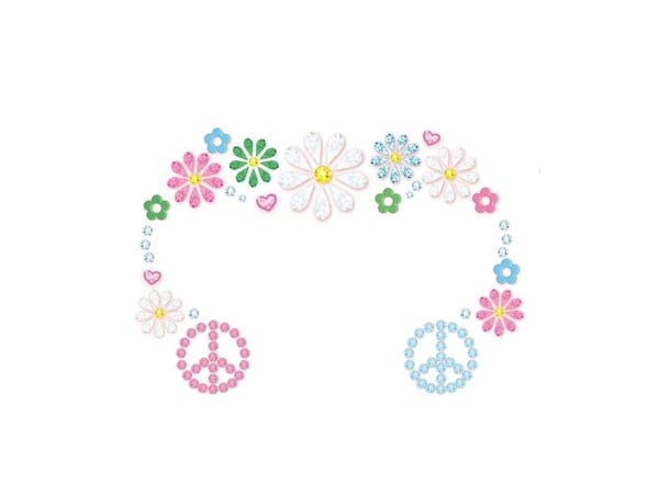 Ansiktssten Hippie blomma