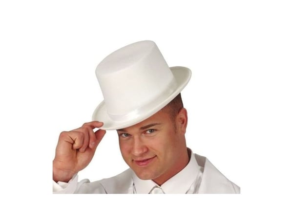 Hvid høj hat
