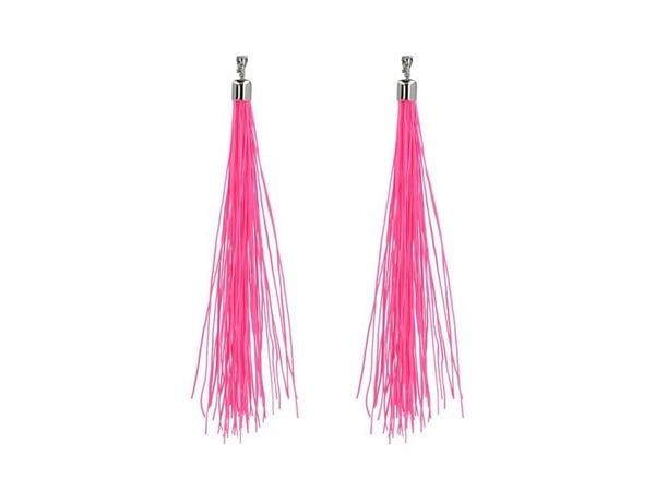 Neonpinkit johdolliset korvakorut