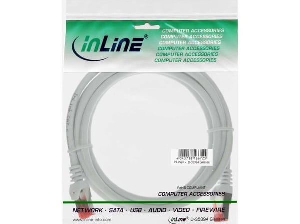 InLine 4043718231751, 1,5 m, Cat6, S/FTP (S-STP), RJ-45, RJ-45, Hvit