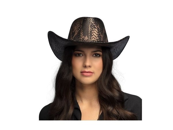 Cowboyhatt med ormskinn