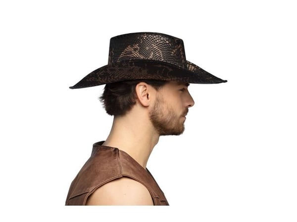 Cowboyhatt med ormskinn