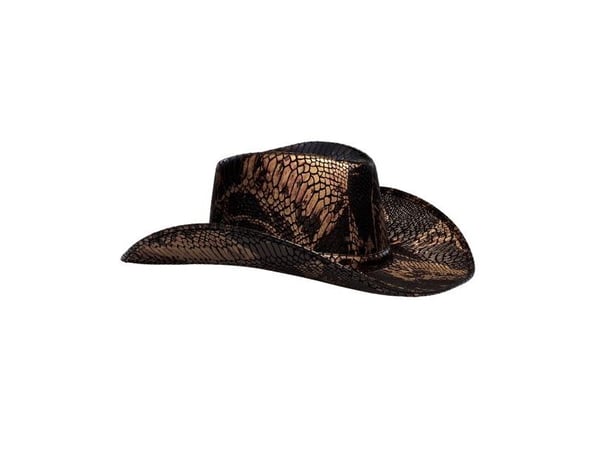 Cowboyhatt med ormskinn