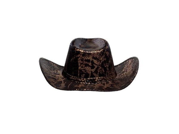 Cowboyhatt med ormskinn
