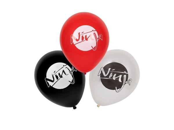 Ninja balloner, 6 stk