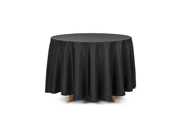 PartyDeco OBRO1-010, rund, svart, duk, innendørs, 230 x 230 cm, 1 stk