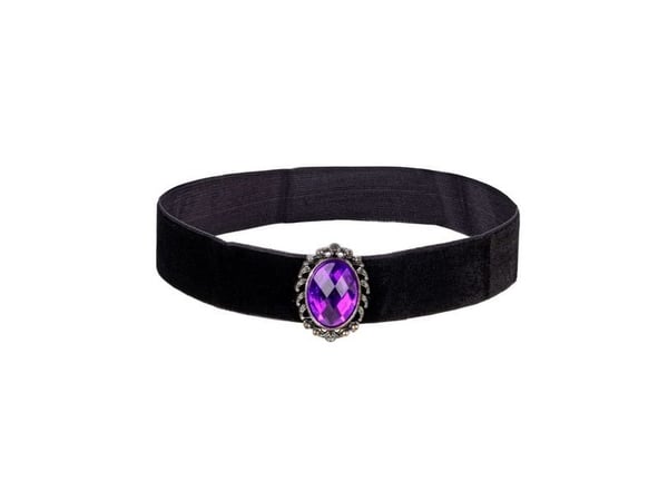 Gotisk choker med lilla sten