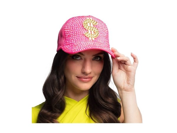 Neonpink dollar kasket