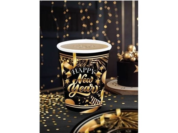 Happy New Year papperstrasor, 6 st