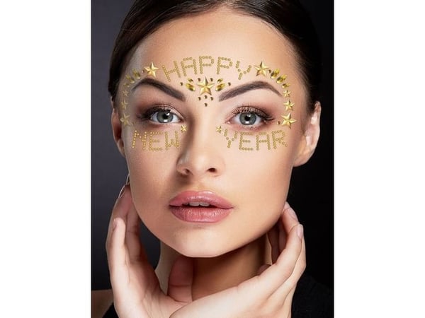 Happy New Year ansigtssten